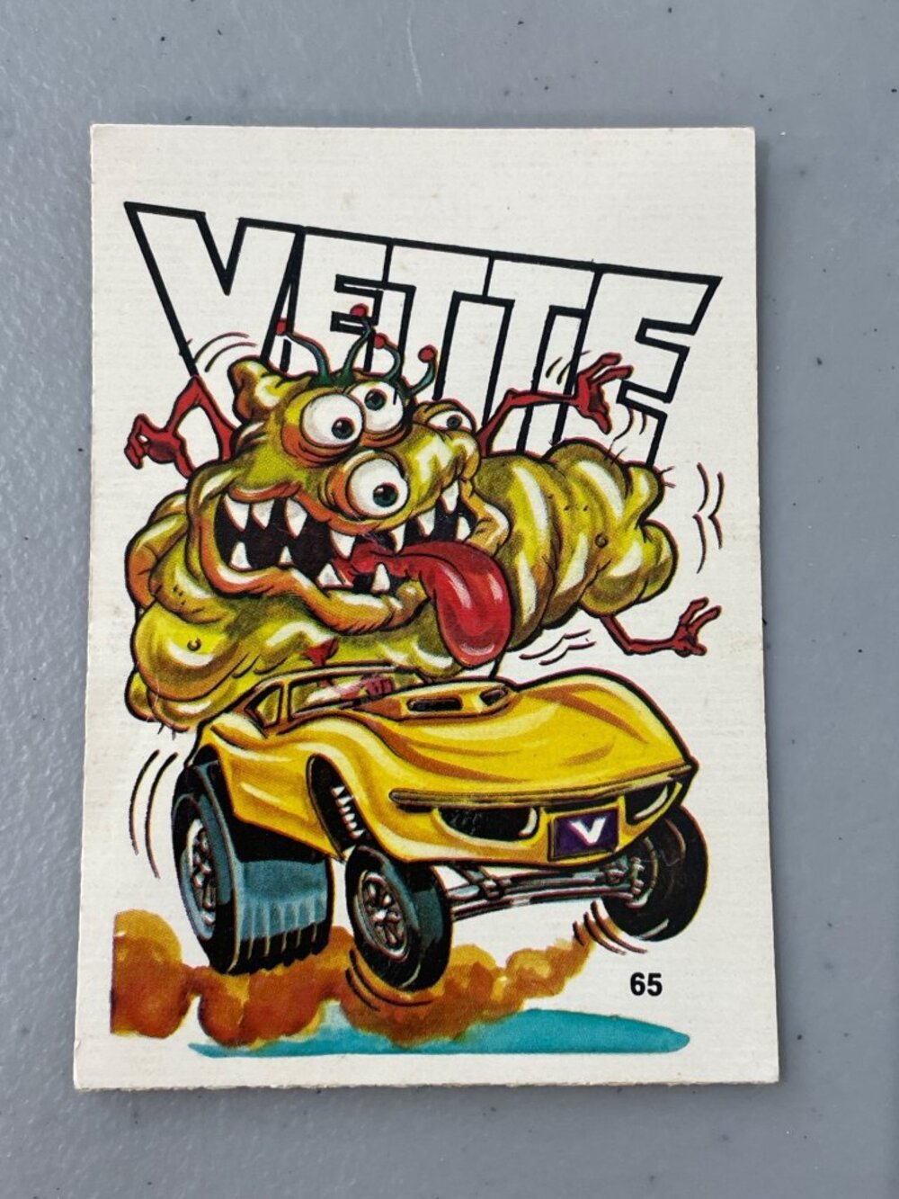 Vette Monster Hot Rod Sticker Card Vintage Design Multicolor Collectible